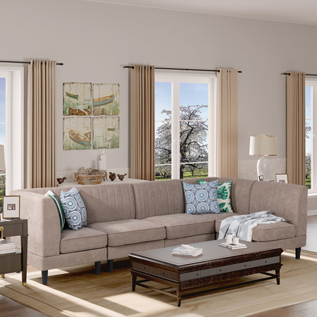 Beige living room furniture from NISSON's current product range